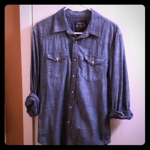 American eagle western chambray shirt